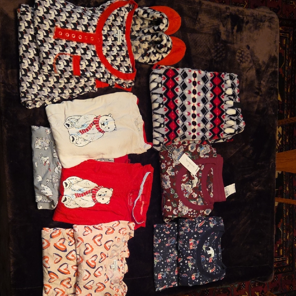 Vera Bradley Pajama Bundle, Sizes Small And Medium And 1 New